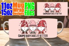 Joyful heart sublimation mug wrap, Love Gnome Product Image 1