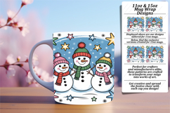 Sophisticated 15oz Mug Wrap Png Design , Christmas Product Image 1