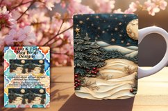 Graceful 11oz Mug Wrap Png Template , Christmas Product Image 1