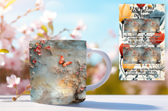 FLAWLESS PNG for 15oz Mug Wrap , 3D Flower Product Image 1