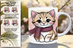 Lovely 15oz Mug Wrap Png Design , Valenines Animals Product Image 1