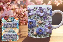 Chic Springtime Floral Pattern Mug Wrap - Sublimation Product Image 1