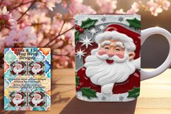 Charming 11oz Mug Wrap Png Design , 3D Xmas Product Image 1