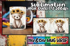 Spring Animal Mug Wrap | Watercolor Flowers 11oz 15oz Product Image 1