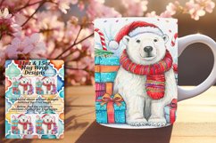 Watercolor Christmas Mug Wrap for 11oz Sublimation Product Image 1
