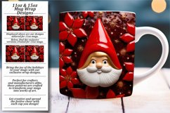 Radiant Festive Magic: Gnome Glossy Mug Wrap in 3D Product Image 1