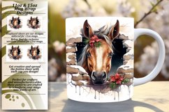 Equestrian Hole in Wall Mug Wrap Watercolor Art Product Image 1
