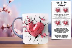 Floral Flair: 3D Heart Wall Mug Mix Product Image 1