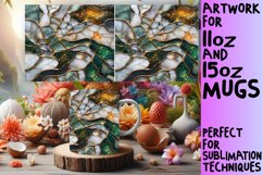 Golden Oasis Mug Design: Glitter Sublimation, Spring Product Image 1