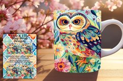 Spring Delight Owl Mug Sublimation Product Image 1