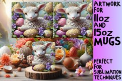 Joyful Spring Bunny Mug Design 15oz Product Image 1