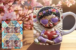 Trendy 11oz Mug Wrap Png Design , 3D Cupid Product Image 1