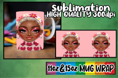 Lively dreams 11oz 15oz sublimation wrap, Afro Girl Product Image 1