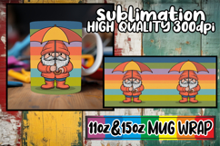 Radiant mornings sublimation mug wrap, Gnomes Product Image 1
