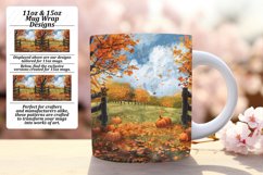 Autumn Watercolor Pattern 11oz 15oz Mug Sublimation Wrap Product Image 1
