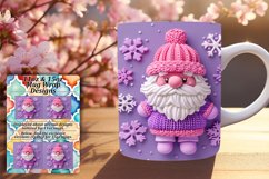 11oz 15oz Mug Sublimation Wrap 3D Santa Claus Holiday Product Image 1