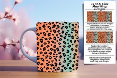 Bold and Bright Leopard Glitter Mug Wrap 11oz/15oz Product Image 1