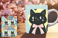 Sweet Cat Mug Wrap for Sublimation PNG Product Image 1