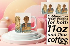 Radiant Watercolor Girl Crew Mug Wrap: 11oz 15oz Product Image 1