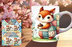 Happy 15oz Mug Wrap Png Template , Animals Product Image 1