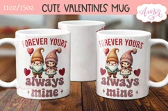 Valentine's day mug wrap PNG, Valentines gnome sublimation Product Image 2