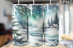 Christmas Watercolor Tumbler Wrap - Christmas PNG Design Product Image 1
