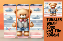 Custom Tumbler Wrap Design , Teddy Bear Product Image 1