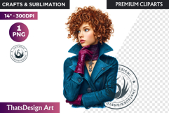 Modern Winter Girl Fashion Illustrations PNG Graphics Product Image 1