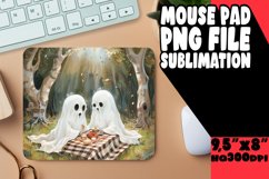Halloween Mouse Pad with Ghosts PNG Product Image 1