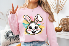 Bunny Easter Clipart, Happy Easter Sublimation PNG Product Image 3