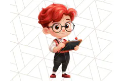 Boy Teacher Clipart PNG, Cute Male Teacher Illustration Product Image 4