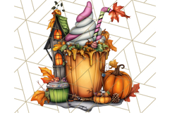 Fall Cottagecore Kitchen Clipart, Cozy Autumn Kitchen PNG Product Image 4