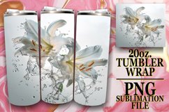 Lily Breeze: Sublimation Art for 20oz Tumbler Product Image 1