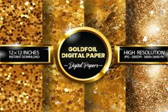 Goldfoil Digital Papers - 04 Variations Product Image 1