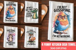 Funny Kitchen Dish Towel Sublimation PNG Product Image 1