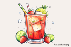 Cute Kawaii Summer Clipart PNG Product Image 1