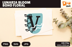 Lunaria Bloom Boho Floral Monogram Product Image 1