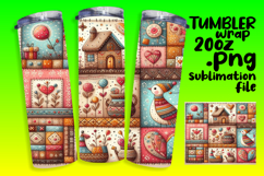 Unique 20oz Sublimation Design , Patchwork Product Image 1