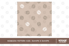 Coffee Lover Seamless Pattern Surface Design PNG DTF Latte Product Image 2