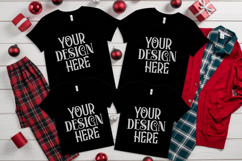 Christmas Family Matching Group Flat Lay T-Shirt Mockups Product Image 1