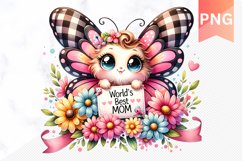 World&#039;s best mom Sublimation - Mother&#039;s Day Clipart PNG Desi Product Image 1