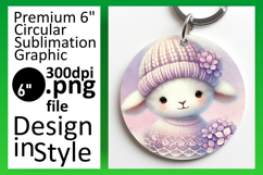 Bright Round Design for Keychains , Cute Animals Product Image 1