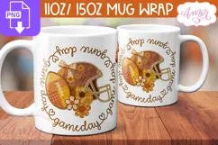 Game day mug wrap sublimation PNG, American Football mug PNG Product Image 3