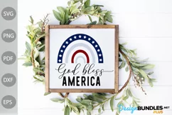 4th of July SVG Cut Files / God Bless America SVG Design Product Image 2