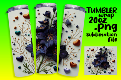 20oz Tumbler Design for Home Decor , 3D Flower Product Image 1