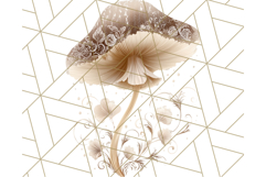 Dreamy Patterned Mushroom Clipart PNG, Forest Elements Png Product Image 4
