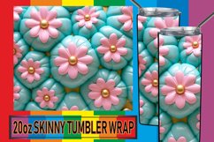 Colorful Floral Elegance: 3D Tumbler Wrap Product Image 1