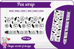 Halloween Pumpkins Pen wrap svg, funny Pen Product Image 1
