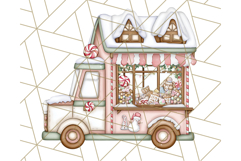 Christmas Sweet Shoppe Clipart PNG, Pastel Bakery Art Product Image 4