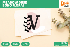 Meadow Dusk Boho Floral Monogram Product Image 1